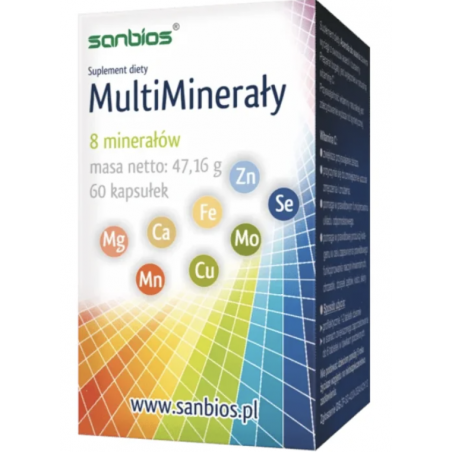 MultiMinerały 8 minerałów 60 sztuk SANBIOS