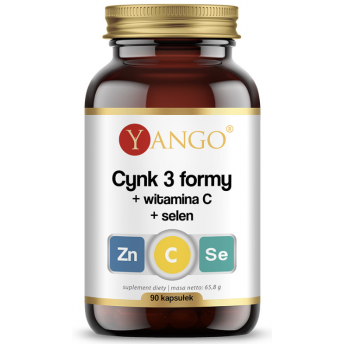 Cynk 3 formy + witamina C + selen 90 kapsułek YANGO