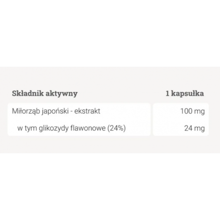 Ginkgo biloba ekstrakt (miłorząb japoński) 90 kapsułek YANGO - 1