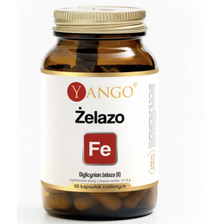 Żelazo diglicynian żelaza(II) 20 mg – 90 kapsułek YANGO