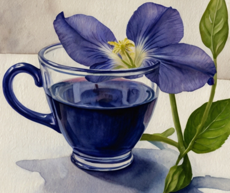 KLITORIA TERNATEŃSKA (Clitoria ternatea L.) czyli kilka słów o niebieskiej herbacie.  Leksykon ziół